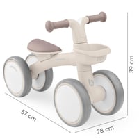 Bicicletă de echilibru fără pedale Kikka Boo ZIPI cu coș, reglabilă, pentru bebeluși de 12-24 luni, bej 10
