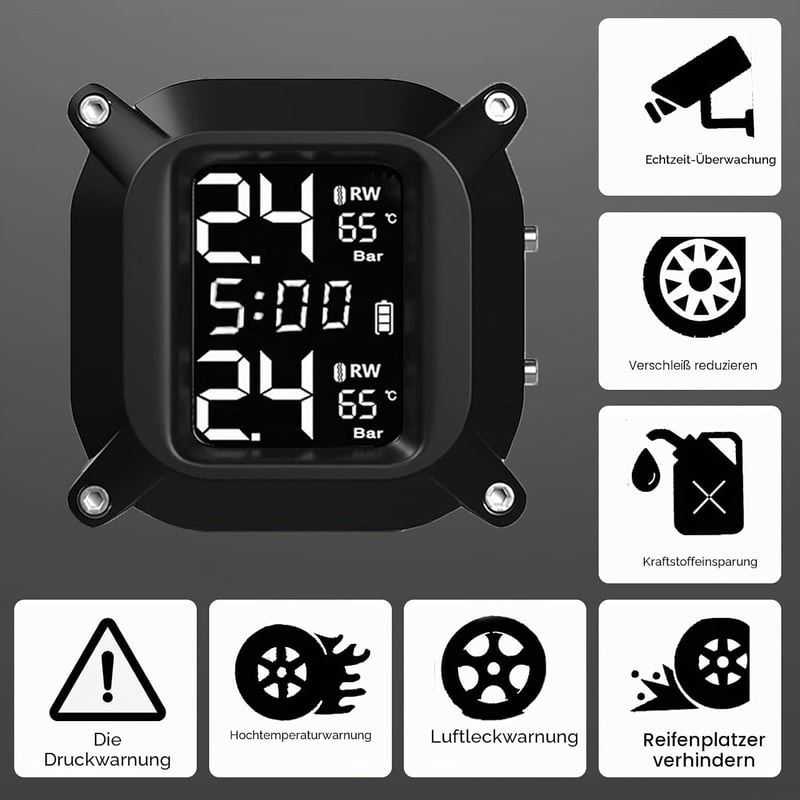 Kikuo TPMS gumiabroncs nyomásmérő rendszer 2 szenzorral