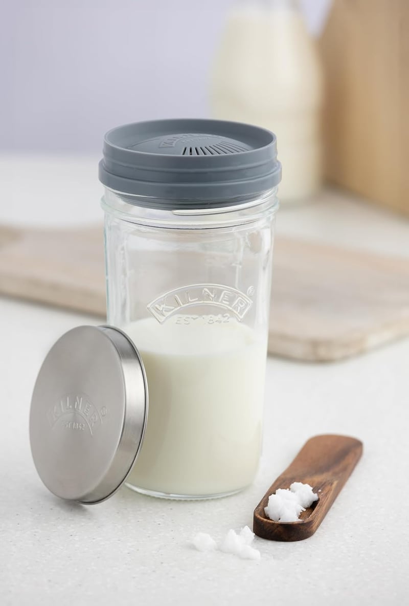 Kilner Kefir Készlet 500ml Üveg Rozsdamentes Fedéllel és Szitával