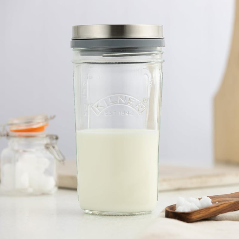 Kilner Kefir Készlet 500ml Üveg Rozsdamentes Fedéllel és Szitával