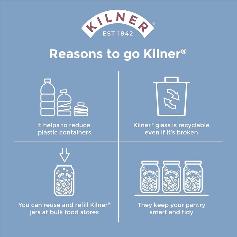 Kilner Kefir Készlet 500ml Üveg Rozsdamentes Fedéllel és Szitával