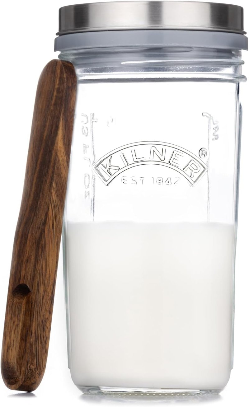 Kilner Kefir Készlet 500ml Üveg Rozsdamentes Fedéllel és Szitával