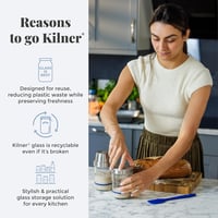 Kilner Kovászindító Készlet 5 Részes, 2x350ml Üveg Rozsdamentes Fedéllel és Spatulával - Sourdough Starter Set 8