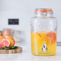 Kilner Original sklenený dávkovač nápojov s kohútikom, číry, 5 litrov — poškodený, čiastočne funkčný: Odlomený kohútik (stav: pozri 2. obrázok) 6