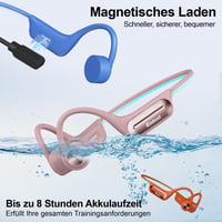 KIM HOST Slúchadlá s kostným vedením na plávanie, vodotesnosť IP68, 32GB MP3 prehrávač a Bluetooth 5.4, športové slúchadlá s otvorenou konštrukciou na plávanie pod vodou, beh a cvičenie 5