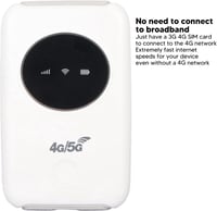 KIMISS 5G WiFi Hordozható Router - 4G LTE USB WiFi Modem 300Mbps Sebességgel, Micro SIM Kártyahely, 3200mAh Akkumulátor, 10 Eszköz Csatlakoz 5