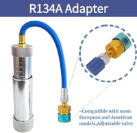 KIMISS R1234YF–R134A alacsony nyomású gyorscsatlakozó adapter autó klímához, alumínium 4