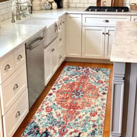 KIMODE Boho Virágmintás Futó Szőnyeg 60x120 cm Mosható Csúszásmentes Konyhai Hálószobai Előszobai Szőnyeg 7