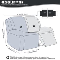 Husă pentru fotoliu KinCam cu brațe, Husă de protecție pentru fotoliu cu urechi, pentru scaun relax și scaun TV, Husă de canapea lavabilă pentru copii și animale de companie, 2 locuri, crem 2
