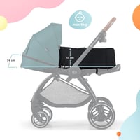 Kinderkraft 2-in-1 Evolution Cocoon Kombinált Babakocsi Zöld, Hordozható Utazóágy, UPF 50+ 2