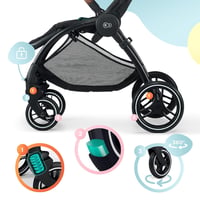 Kinderkraft 2-in-1 Evolution Cocoon Kombinált Babakocsi Zöld, Hordozható Utazóágy, UPF 50+ 4