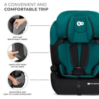 Kinderkraft Comfort UP i-Size Gyerekülés 5 pontos biztonsági övvel, állítható fejtámlával, 9-36 kg, zöld 7
