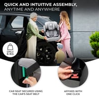 Kinderkraft Comfort UP i-Size Gyerekülés 5 pontos biztonsági övvel, állítható fejtámlával, 9-36 kg, zöld 3