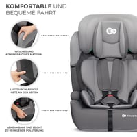 Kinderkraft Comfort Up i-Size Gyermek Autósülés 76-150 cm, 5 Pontos Biztonsági Öv, Állítható Fejtámla, ECE R129/03, Szürke 8