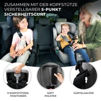 Kinderkraft Comfort Up i-Size Gyermek Autósülés 76-150 cm, 5 Pontos Biztonsági Öv, Állítható Fejtámla, ECE R129/03, Szürke 6