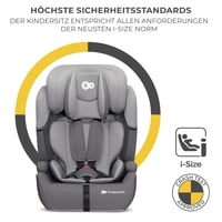 Kinderkraft Comfort Up i-Size Gyermek Autósülés 76-150 cm, 5 Pontos Biztonsági Öv, Állítható Fejtámla, ECE R129/03, Szürke 3