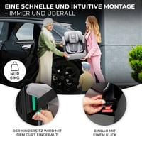 Kinderkraft Comfort Up i-Size Gyermek Autósülés 76-150 cm, 5 Pontos Biztonsági Öv, Állítható Fejtámla, ECE R129/03, Szürke 4