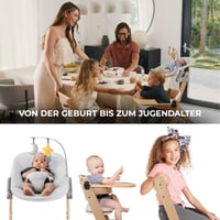 Kinderkraft ENOCK Gyerek Etetőszék, CALMEE Babafektetővel Kompatibilis, Levehető Biztonsági Rúd és Heveder, 6 Hónaptól 10 Éves Korig, Állítható Háttámla 3