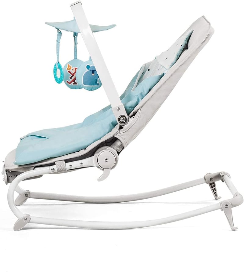 Kinderkraft FELIO elektromos babacsalád, ringató, összecsukható, vibrációs, 8 melódia, 0-18 kg, kék