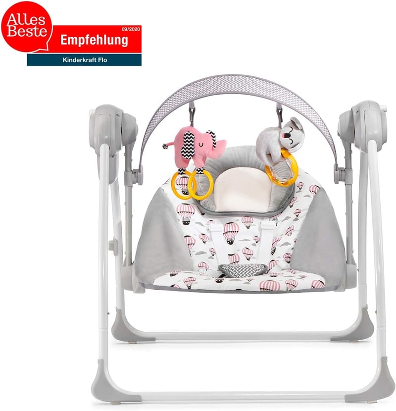 Kinderkraft Flo Babacsúszka Játékokkal és Zenével Rózsaszín