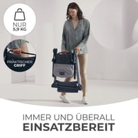 Kinderkraft FOLDEE sklopiva hranilica za djecu, podesiv naslon i oslonac za noge, pladanj i košara za odlaganje, siva, od 6 mjeseci starosti 5