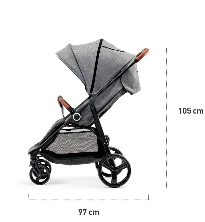 Kinderkraft Grande Babakocsi Újszülöttől 15 kg-ig, Fekvő Pozícióval