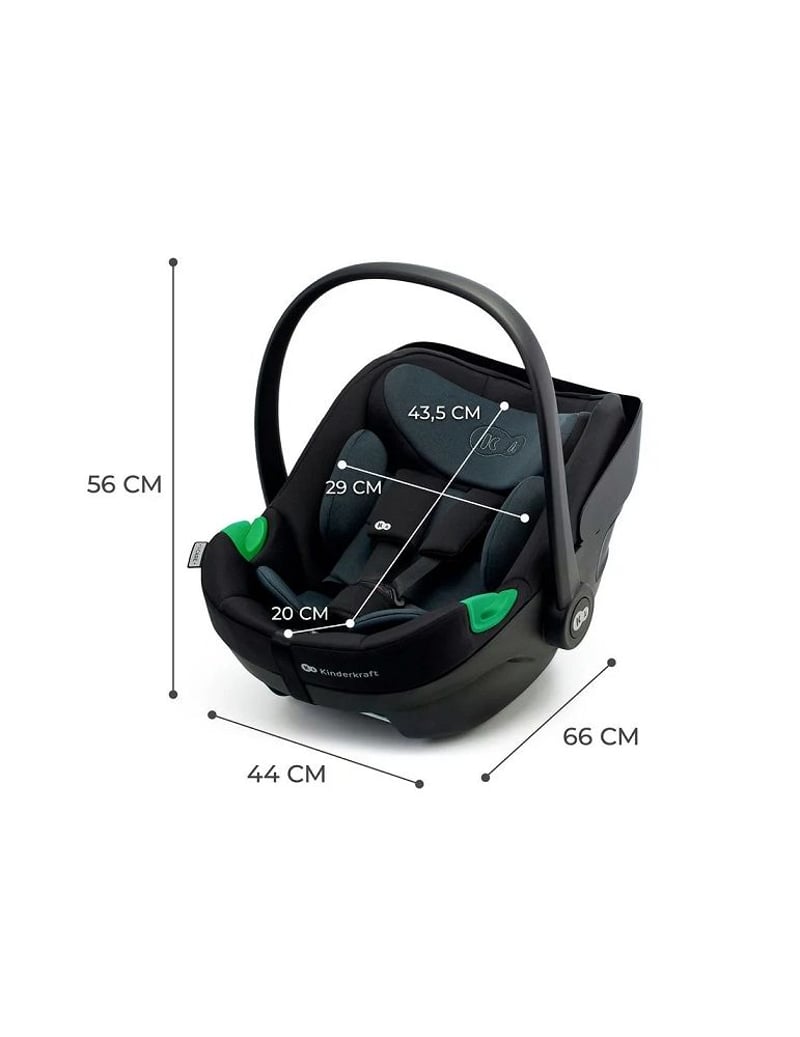 Kinderkraft I-Care i-Size Autósülés 0-13 kg Fekete 40-87 cm, ISOFIX alap nélkül