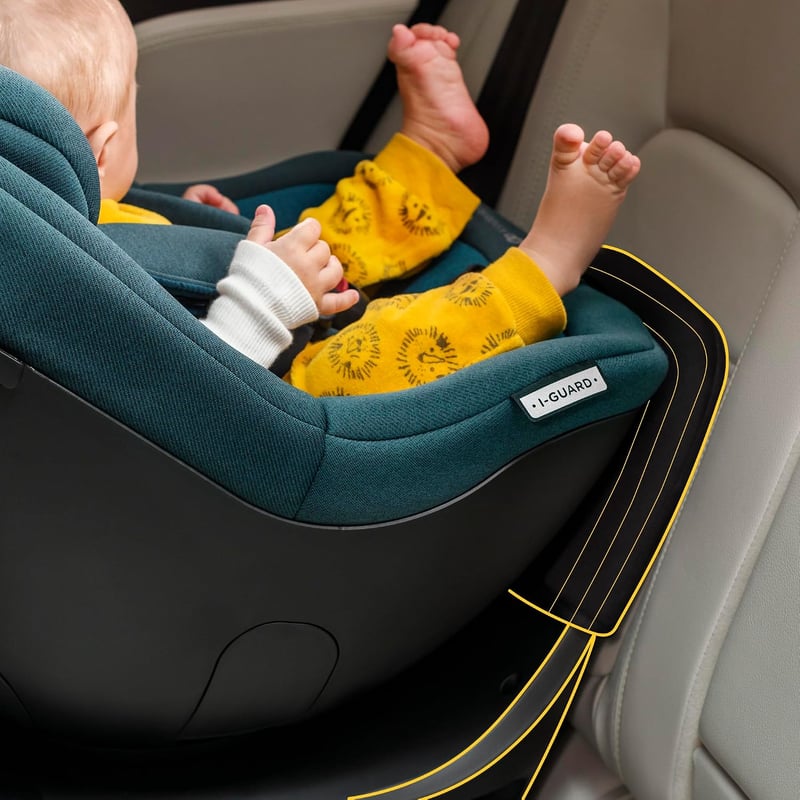 Kinderkraft I-Guard i-size 40-105 cm Autósülés Isofix és Támaszlábbal, 360° Forgó, Harbor Blue