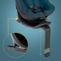 Kinderkraft I-Guard i-size 40-105 cm Autósülés Isofix és Támaszlábbal, 360° Forgó, Harbor Blue 9