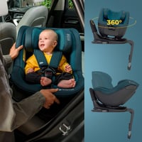 Kinderkraft I-Guard i-size 40-105 cm Autósülés Isofix és Támaszlábbal, 360° Forgó, Harbor Blue 7