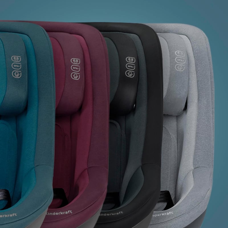 Kinderkraft I-Guard i-size 40-105 cm Autósülés Isofix és Támaszlábbal, 360° Forgó, Harbor Blue