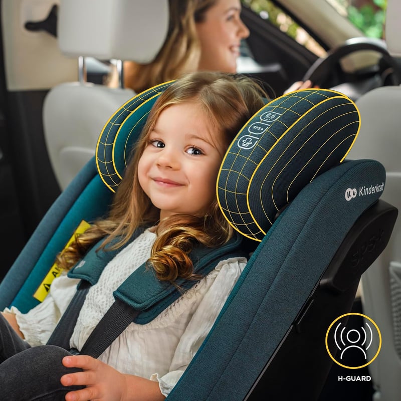 Kinderkraft I-Guard i-size 40-105 cm Autósülés Isofix és Támaszlábbal, 360° Forgó, Harbor Blue