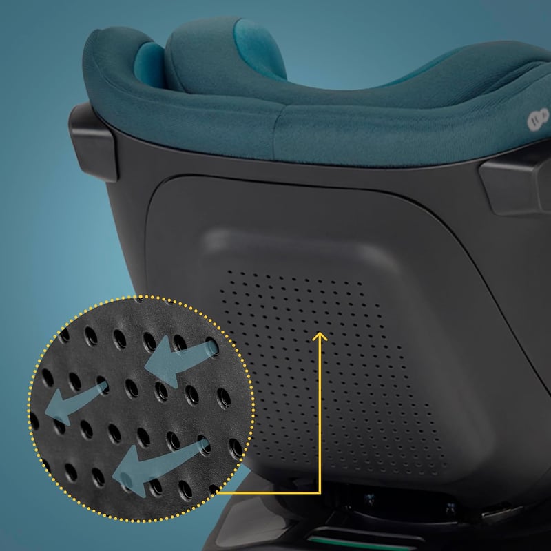 Kinderkraft I-Guard i-size 40-105 cm Autósülés Isofix és Támaszlábbal, 360° Forgó, Harbor Blue