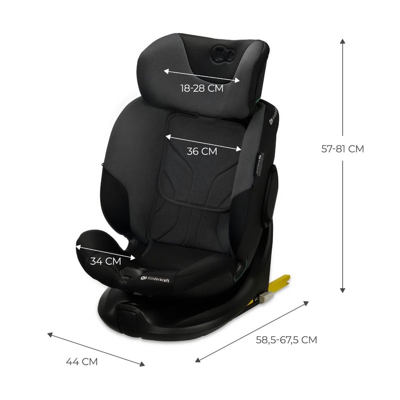 Kinderkraft i-Fix i-Size Autósülés 0-36 kg, Csoportok 0+/1/2/3