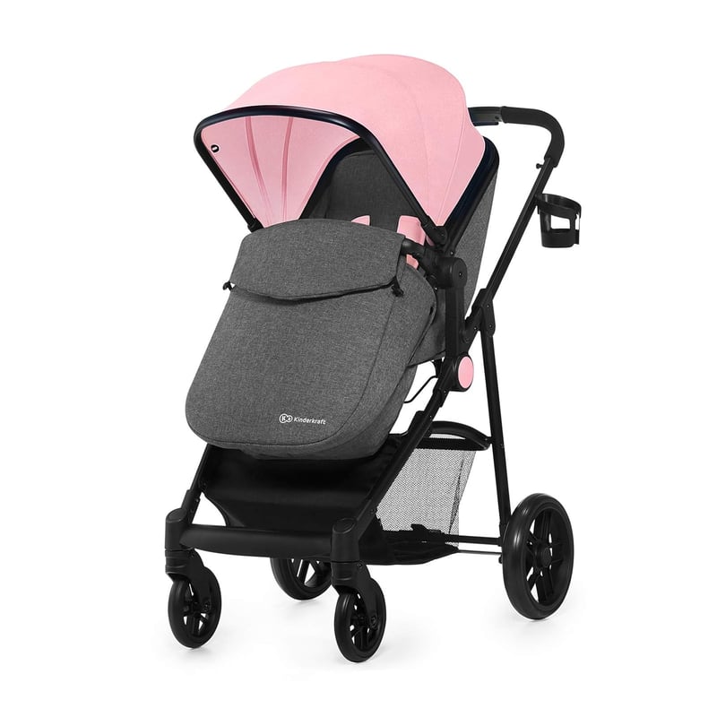 Cărucior Kinderkraft July 2 în 1 cu landou, roz