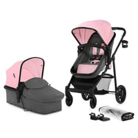 Cărucior Kinderkraft July 2 în 1 cu landou, roz 1