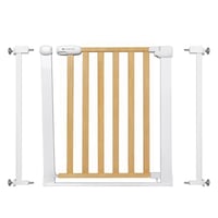 Poartă de siguranță pentru copii Kinderkraft Lock&GO, fără găurire, 75-103 cm, deschidere la 90 de grade, blocare dublă, albă 3