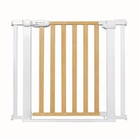 Poartă de siguranță pentru copii Kinderkraft Lock&GO, fără găurire, 75-103 cm, deschidere la 90 de grade, blocare dublă, albă 1