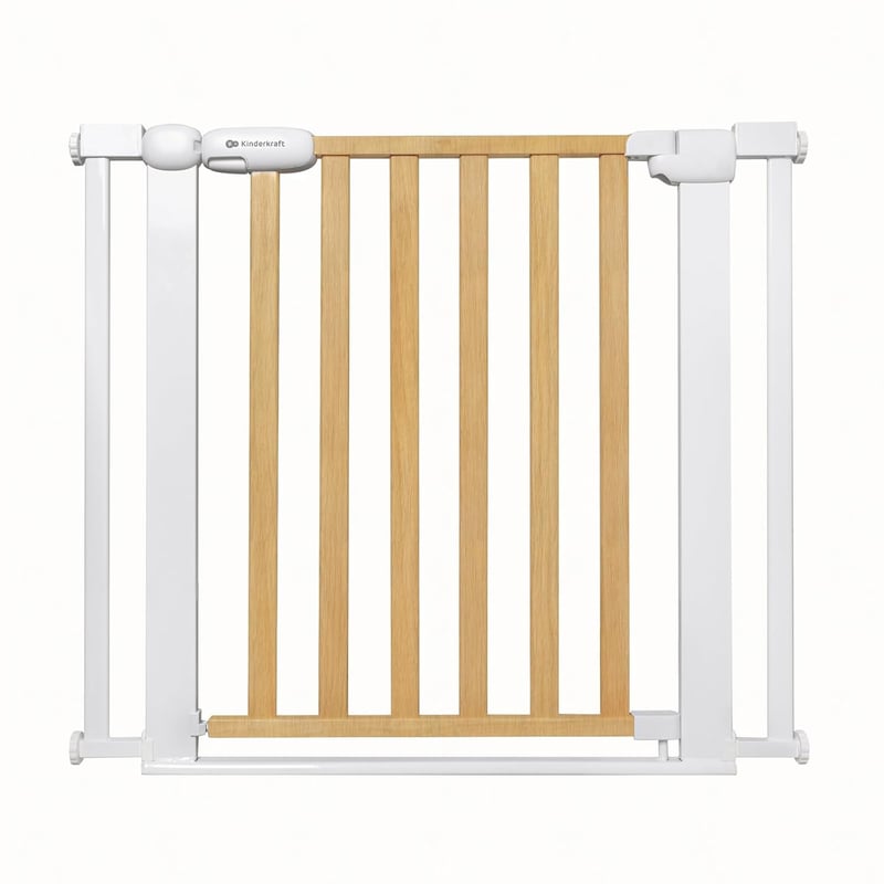 Kinderkraft Lock&GO lépcsőkapu 75-103 cm, fúrás nélkül, 90 fokos nyitás