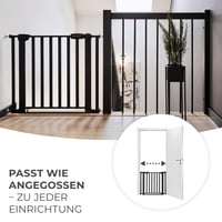 Poartă de siguranță pentru scări și uși Kinderkraft LockGO, fără găurire, 75-103 cm, deschidere la 90 de grade, închidere dublă, negru 4