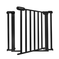 Poartă de siguranță pentru scări și uși Kinderkraft LockGO, fără găurire, 75-103 cm, deschidere la 90 de grade, închidere dublă, negru 1