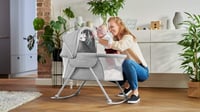 Kinderkraft LOVI 3 v 1 cestovná postieľka, detská postieľka, kolíska so strieškou, skladací matrac, odnímateľný poťah, 0-9 kg, béžová 2