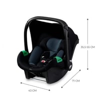 KINDERKRAFT Mink Pro Black Autósülés 0-13 kg i-Size Biztonsági Ülés, ISOFIX alap nélkül 6