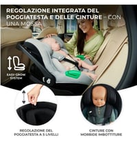 KINDERKRAFT Mink Pro Black Autósülés 0-13 kg i-Size Biztonsági Ülés, ISOFIX alap nélkül 5