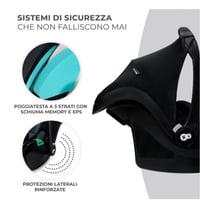 KINDERKRAFT Mink Pro Black Autósülés 0-13 kg i-Size Biztonsági Ülés, ISOFIX alap nélkül 4