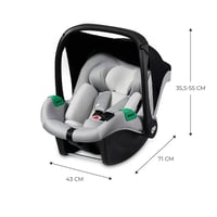 Kinderkraft Mink Pro i-Size Autóülés 40-75 cm Szürke ISOFIX Nélkül 2