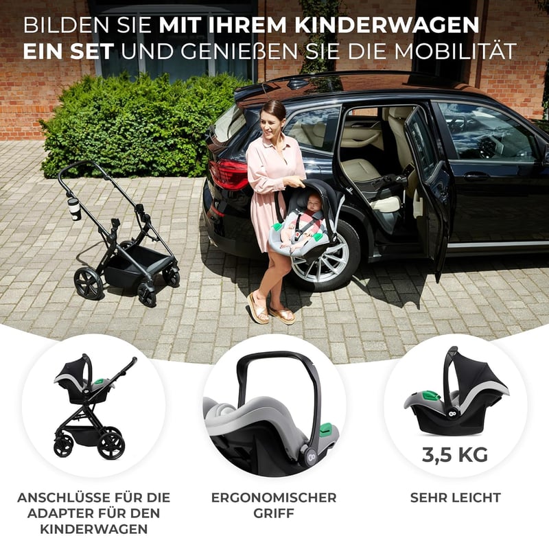 Kinderkraft Mink Pro i-Size Autóülés 40-75 cm Szürke ISOFIX Nélkül