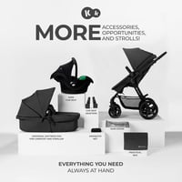 Kinderkraft MOOV CT 3 az 1-ben babakocsi szett Mink PRO I-Size autósüléssel, összecsukható, újszülöttől 3 éves korig, fekete 2