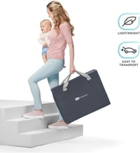 Kinderkraft MOVI rózsaszín szülői ágy, összecsatolható kiságy, újszülött és csecsemő ágy 3