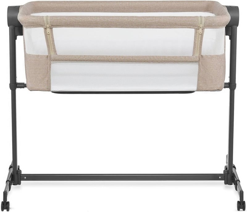 Kinderkraft NESTE UP 2 Szülői Ágy Melletti Kiságy Magasságállítható Beige